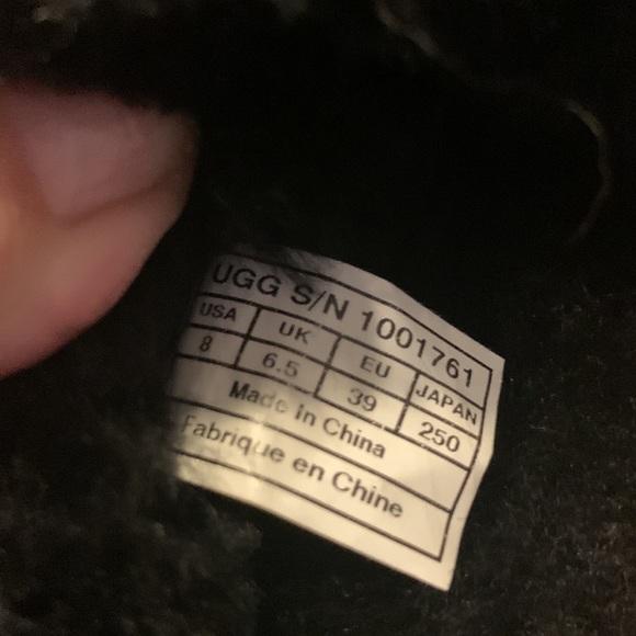 UGG Black Leather Mid Calf Boot - Picture 7 of 8